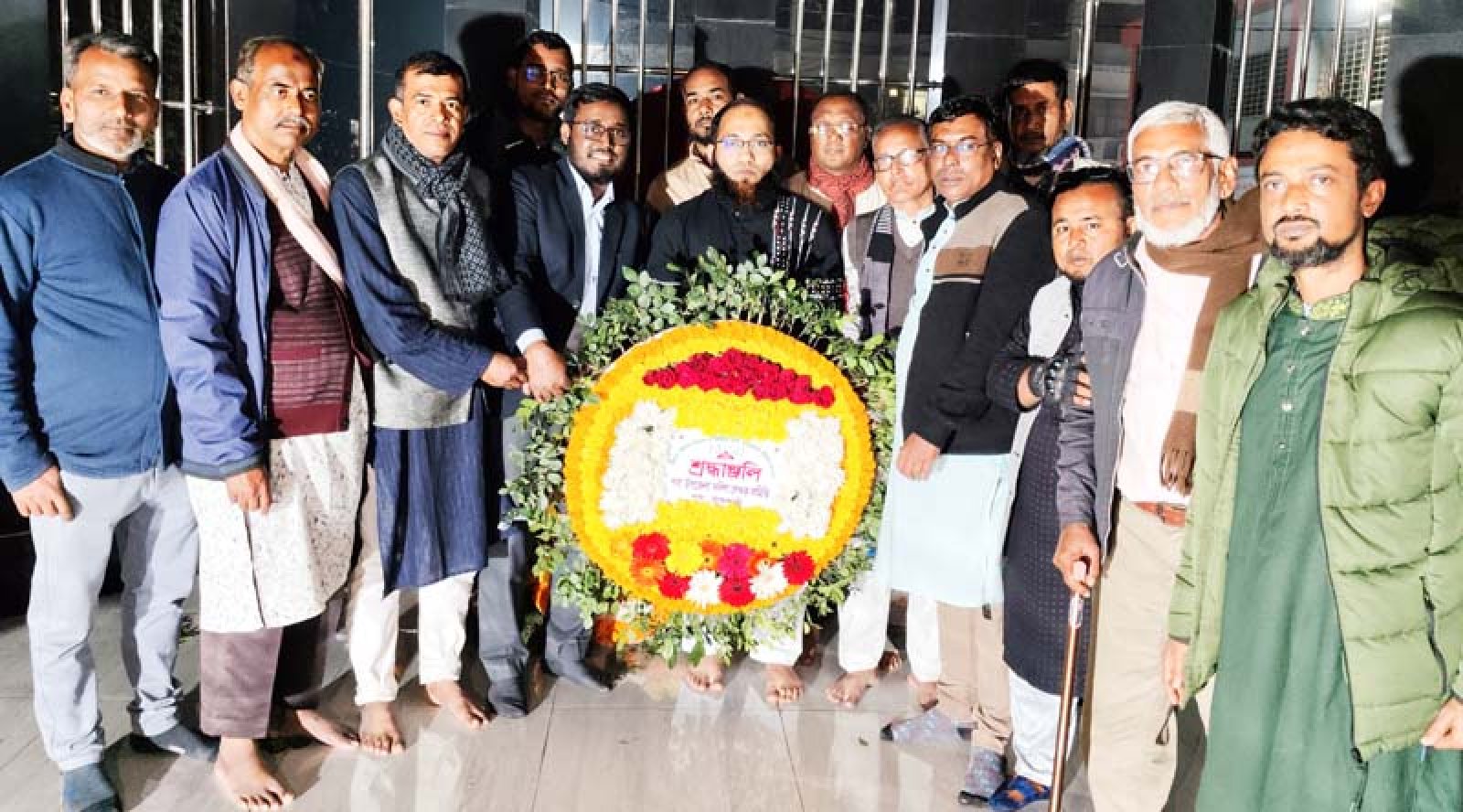 পবায় একুশের প্রথম প্রহরে ভাষা শহীদদের প্রতি শ্রদ্ধা
