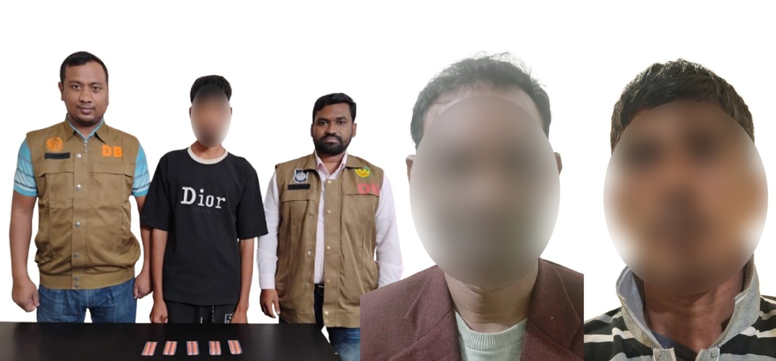 মাদকবিরোধী অভিযানে ৩ জন গ্রেপ্তার, ট্যাপেন্টাডল ট্যাবলেট ও গাঁজা উদ্ধার