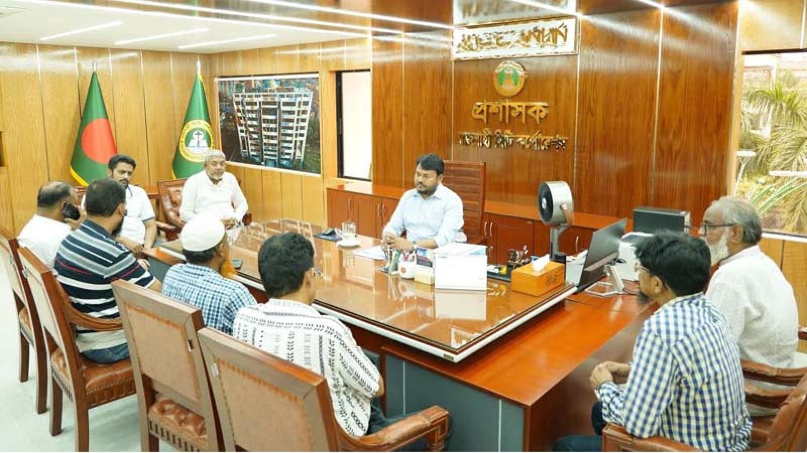 রাসিক প্রশাসকের সাথে ওয়াসা কর্মচারী ইউনিয়নের নেতৃবৃন্দের সৌজন্য সাক্ষাৎ