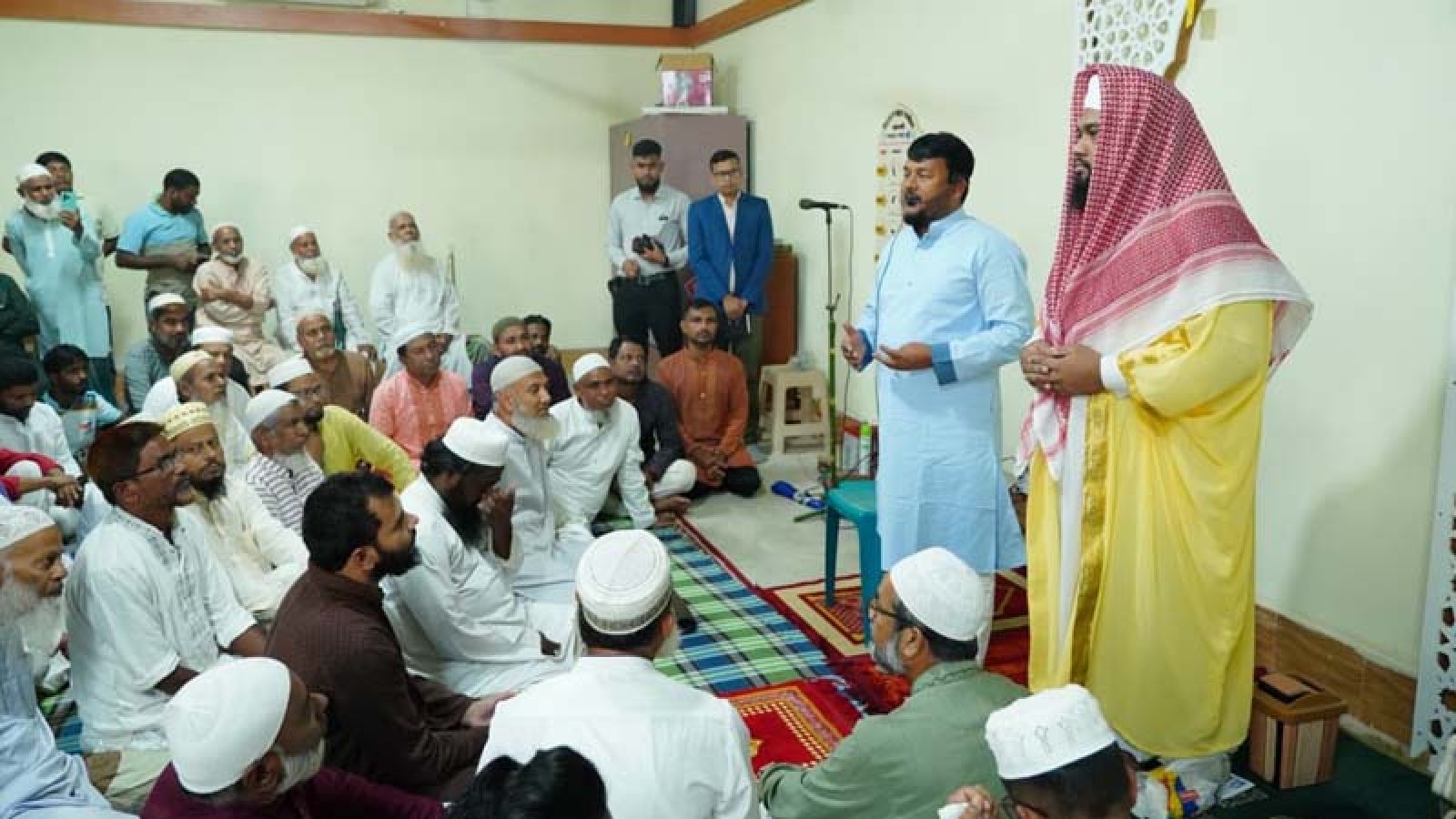 মীরেরচক জামে মসজিদের নির্মাণাধীন নতুন ভবন বিষয়ে মতবিনিময় সভা