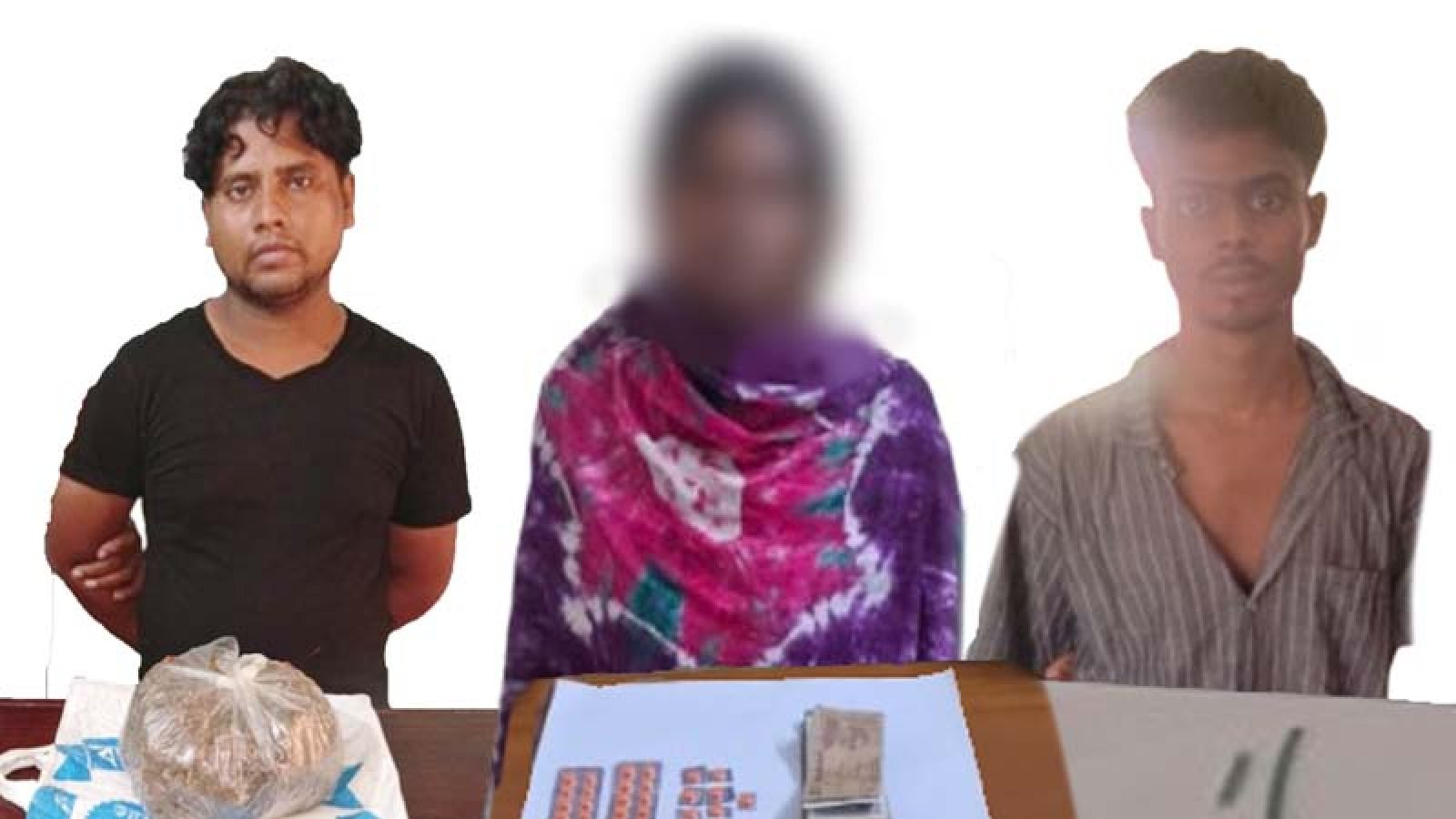 নগরীতে নারীসহ ৩ মাদক ব্যবসায়ী গ্রেপ্তার; গাঁজা