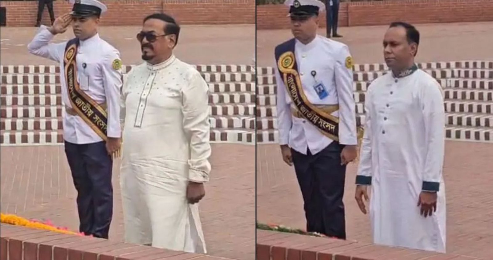 স্মৃতিসৌধে বীর শহীদদের স্মরণে স্পিকার ও ডেপুটি স্পিকারের শ্রদ্ধা