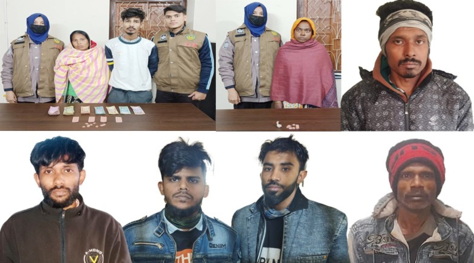 আরএমপির মাদকবিরোধী অভিযানে নারীসহ ৮জন গ্রেপ্তার