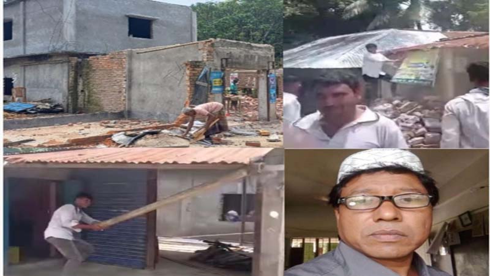 তানোরে ফিল্ম স্টাইলে ছাত্রদের দিয়ে ভাঙ্গা হলো দোকান ঘর: জানেন না বিদ্যালয়ের সভাপতি