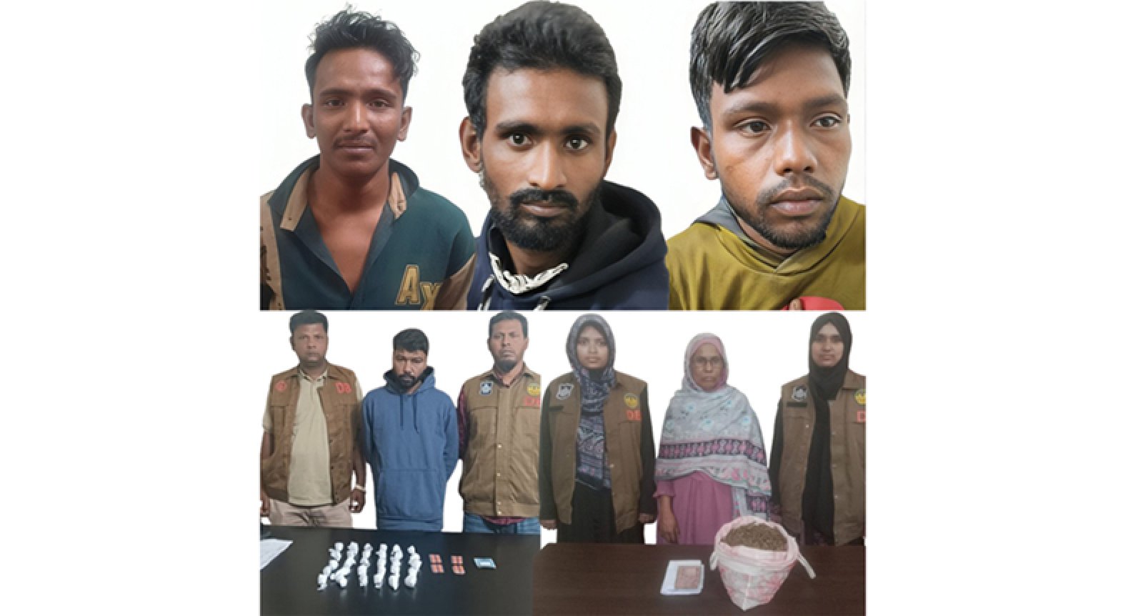 মাদকবিরোধী অভিযানে ৫ জন মাদক ব্যবসায়ী গ্রেপ্তার