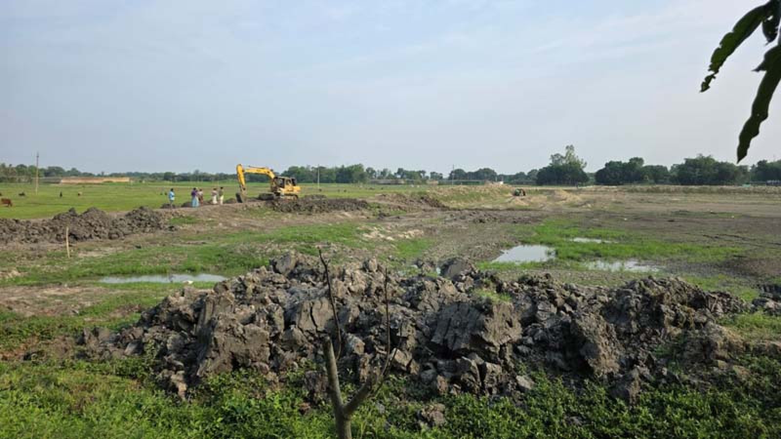 পুঠিয়ায় অভিনব কায়দায় পুকুর খননের অভিযোগ