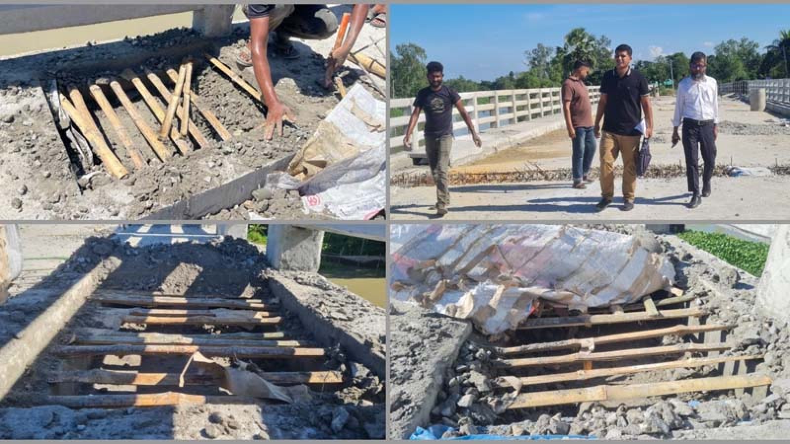 ১০ কোটি টাকার সেতুতে রডের বদলে বাঁশ, ঠিকাদারকে শোকজ
