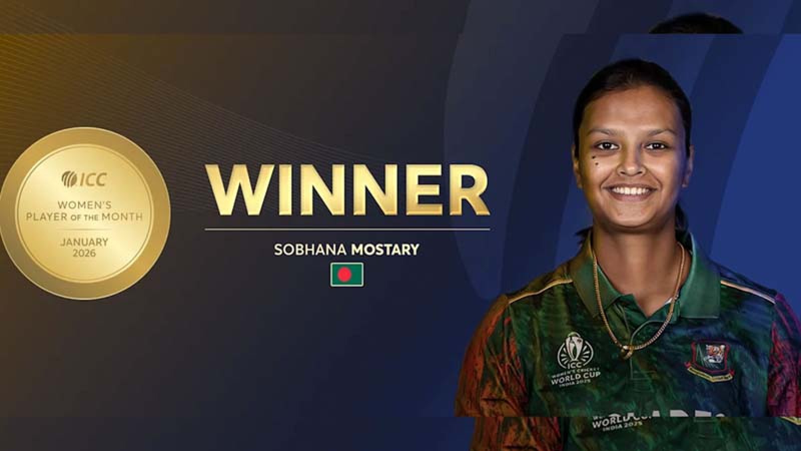 আইসিসির মাসসেরা হলেন বাংলাদেশের সোবহানা