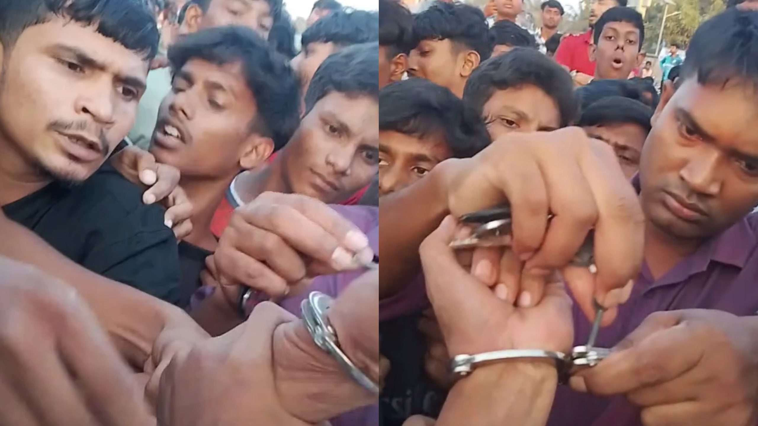 লালপুরে ছাত্রলীগ নেতাকে হ্যান্ডকাপ পরিয়ে আটকের পর তোপের মুখে ছেড়ে দিল পুলিশ