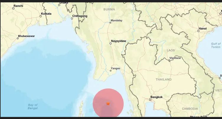 এবার মিয়ানমার উপকূলে ৫ দশমিক ৩ মাত্রার ভূমিকম্প