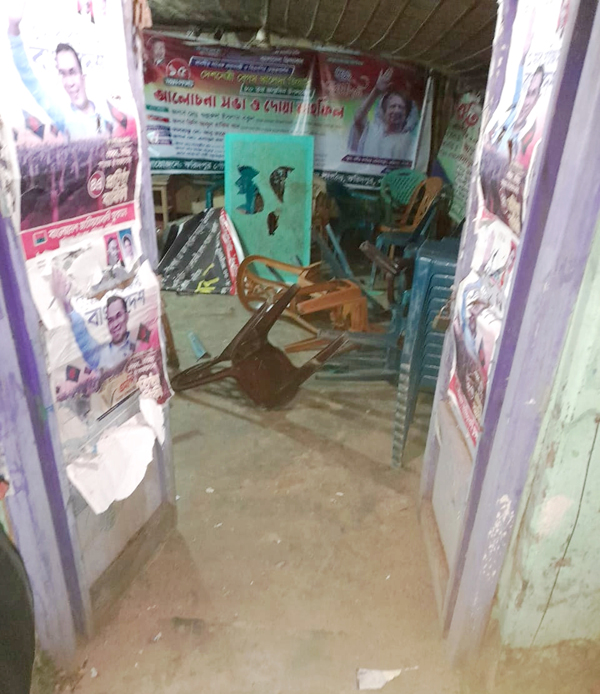 পাবনার ফরিদপুরে বিএনপির কার্যালয়ে ককটেল ও গুলিবর্ষণ ভাঙচুর