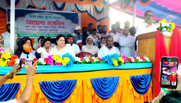 আত্রাইয়ে আয়েশা মসজিদের ভিত্তিপ্রস্তর স্থাপন