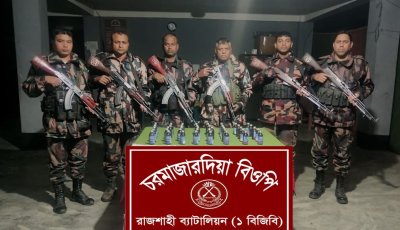 দামকুড়া সীমান্ত হতে ভারতীয় ফেনসিডিল জব্দ