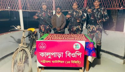 নওগাঁ সীমান্তে ১৪শোি পিস নেশাজাতীয় ট্যাপেন্টাডল ট্যাবলেটসহ চোরাকারবারি আটক