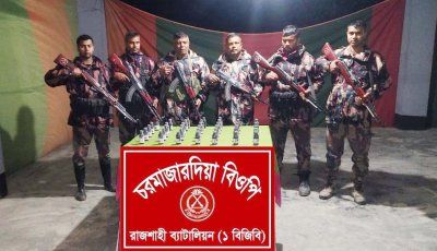 রাজশাহী’র সীমান্তে নিষিদ্ধ ভারতীয় সিরাপ জব্দ