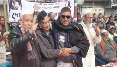 পোরশায় ধানের শীষকে বিজয়ী করতে এক হলেন বিএনপি’র দুই গ্রুপ
