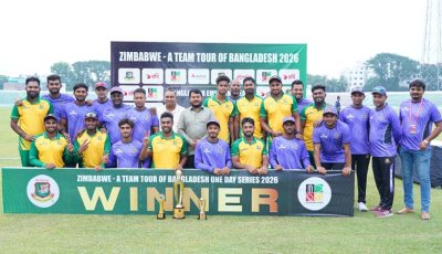 রাজশাহীতে জিম্বাবুয়ে ‘এ’ দলকে হারিয়ে সিরিজ জয় বাংলাদেশের