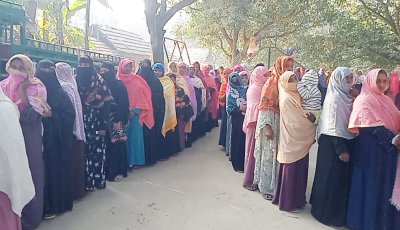 শিবগঞ্জে শান্তিপূর্ণভাবে ভোট চলছে