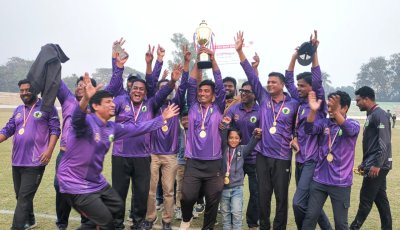 মিডিয়া কাপ ক্রিকেট টুর্নামেন্টের ফাইনালে চ্যাম্পিয়ন টেলিভিশন ক্যাপিটালস