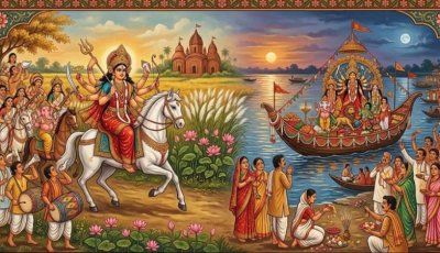 দেবী দুর্গা: আসবেন ঘোড়ায় চেপে, যাবেন নৌকায়