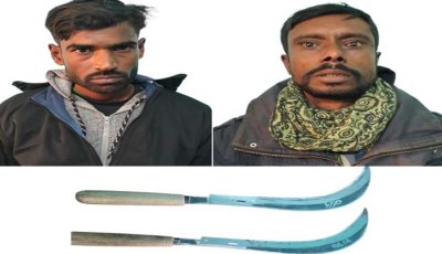 রাজশাহীতে যৌথ বাহিনীর চেকপোস্টে ধারালো অস্ত্রসহ দুইজন গ্রেফতার