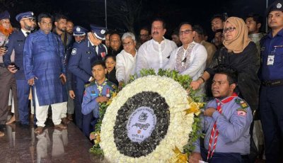 রাজশাহী কেন্দ্রীয় শহীদ মিনার উদ্বোধন করলেন ভূমিমন্ত্রী মিনু