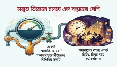 যা ডিজেল মজুত আছে তাতে আরও ৭-৮ দিন চলবে/জাগো নিউজ গ্রাফিক্স