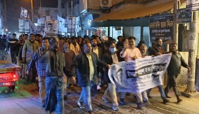 রাজশাহী-৫ আসনের স্বতন্ত্র প্রার্থী শিমুলের দুর্গাপুরে প্রচার মিছিল