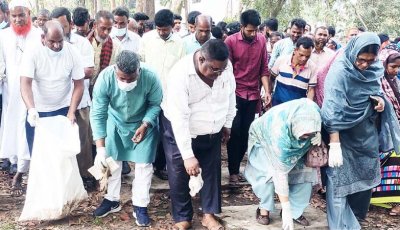 বদলগাছী পরিস্কার পরিচ্ছন্নতা কাজের উদ্বোধন