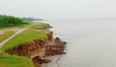পদ্মার ভাঙনে ঘর-জমি হারাচ্ছেন মানুষ, ঝুঁকিতে বাঘার চরাঞ্চল