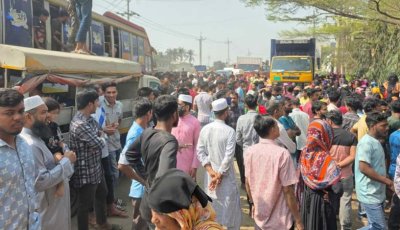পুলিশ-শ্রমিক সংঘর্ষে আহত ২০, ঢাকা-সিলেট মহাসড়ক ৫ ঘণ্টা অবরোধ