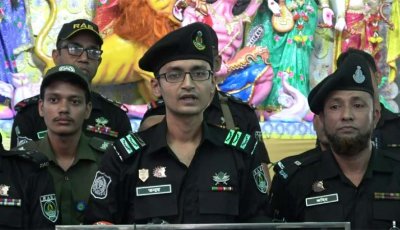 নাটোরে দুর্গাপূজার নিরাপত্তায় সতর্ক এসআরবি