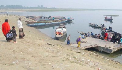 বগুড়ার যমুনার অংশে পৃথক দুটি নৌবন্দর, আনন্দে ভাসছে দু’পাড়ের মানুষ