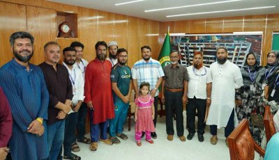 রাসিক প্রশাসকের সঙ্গে হাজী জলিলুর রহমান প্রাথমিক বিদ্যালয় কমিটির সাক্ষাৎ