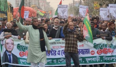 দিনাজপুর-৫ আসনে বিএনপি প্রার্থীর ব্যাপক প্রচারণা