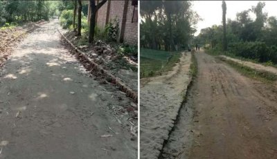 বগুড়ায় দুই বছরেও শেষ হয়নি কোটি টাকার কাজ, ১২ ট্রাক ইটসহ উধাও ঠিকাদার