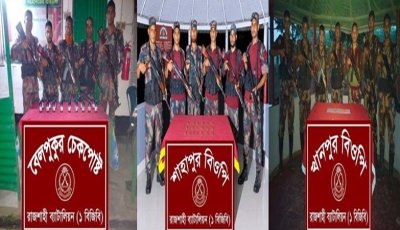 রাজশাহী সীমান্তে পৃথক অভিযানে ভারতীয় মাদকদ্রব্য জব্দ