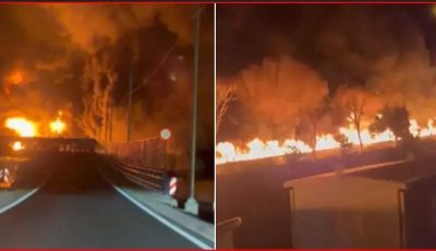 ইরানে তেলের ডিপোয় ইসরায়েলি হামলার পর রাস্তায় ‘আগুনের নদী’