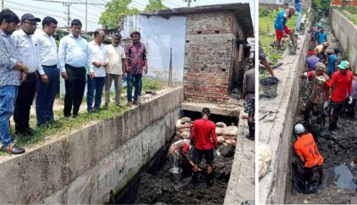 রাসিক প্রশাসকের নির্দেশে ২০ বছর পর ড্রেন পরিষ্কার কার্যক্রম শুরু, স্বস্তিতে এলাকাবাসী