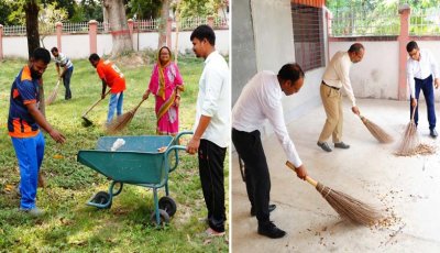 রাজশাহী বিভাগীয় কমিশনার কার্যালয়ে ‘নিজেদের হাতেই পরিচ্ছন্নতা’